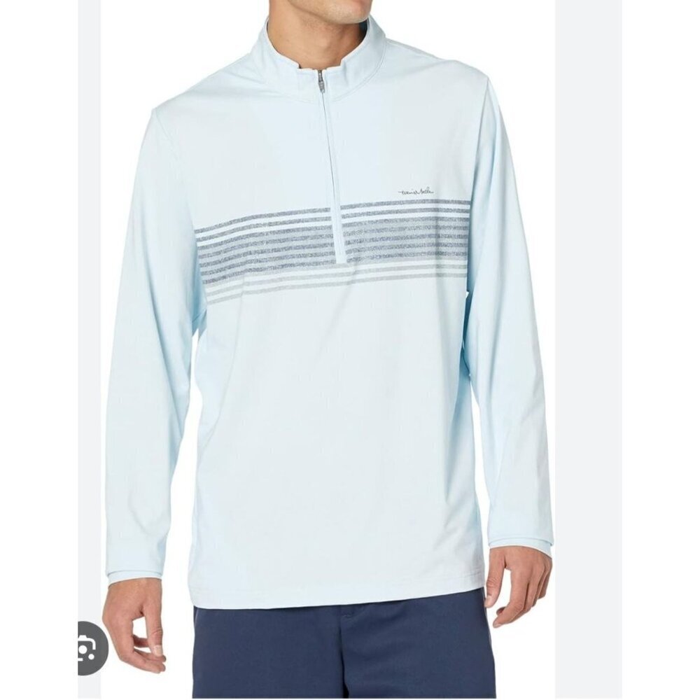 Travis Mathew sz XXL men half zip performance pullover blue blanket